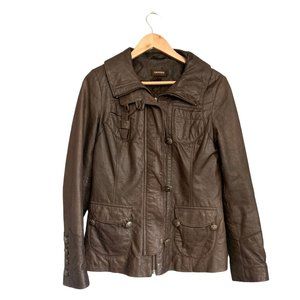 Danier | Women's | Brown Genuine Leather Jacket | XS Western \ Biker Coat
